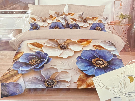 Двоспальна Постільна білизна мікросатин 5D, L&M Home Textiles 5D – стильний текстиль для вашого дому