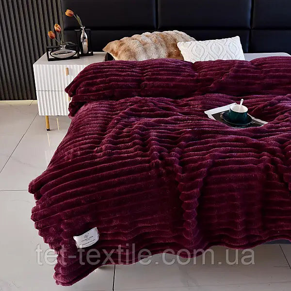 Плед «Шарпей» бордовий 200*230
